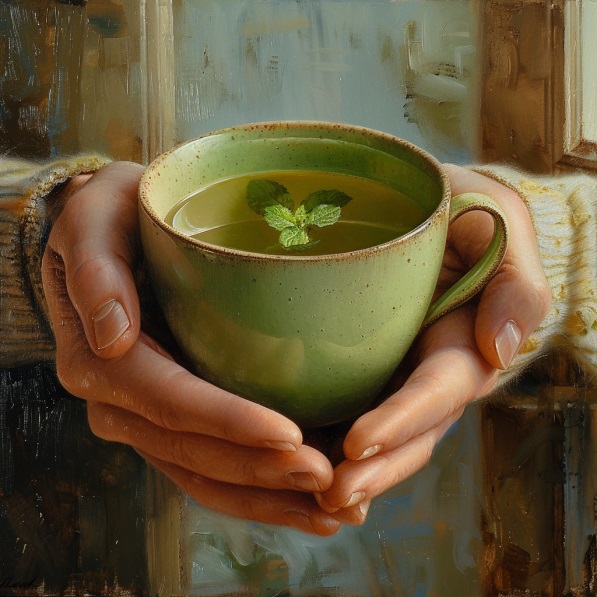 El té verde con menta en ayunas