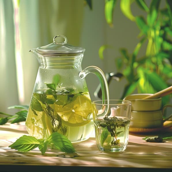 Preparación del té verde frío
