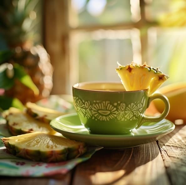 té verde con piña en ayunas
