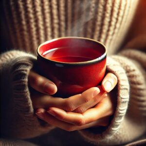 A Person Holding A Cup Of Tea