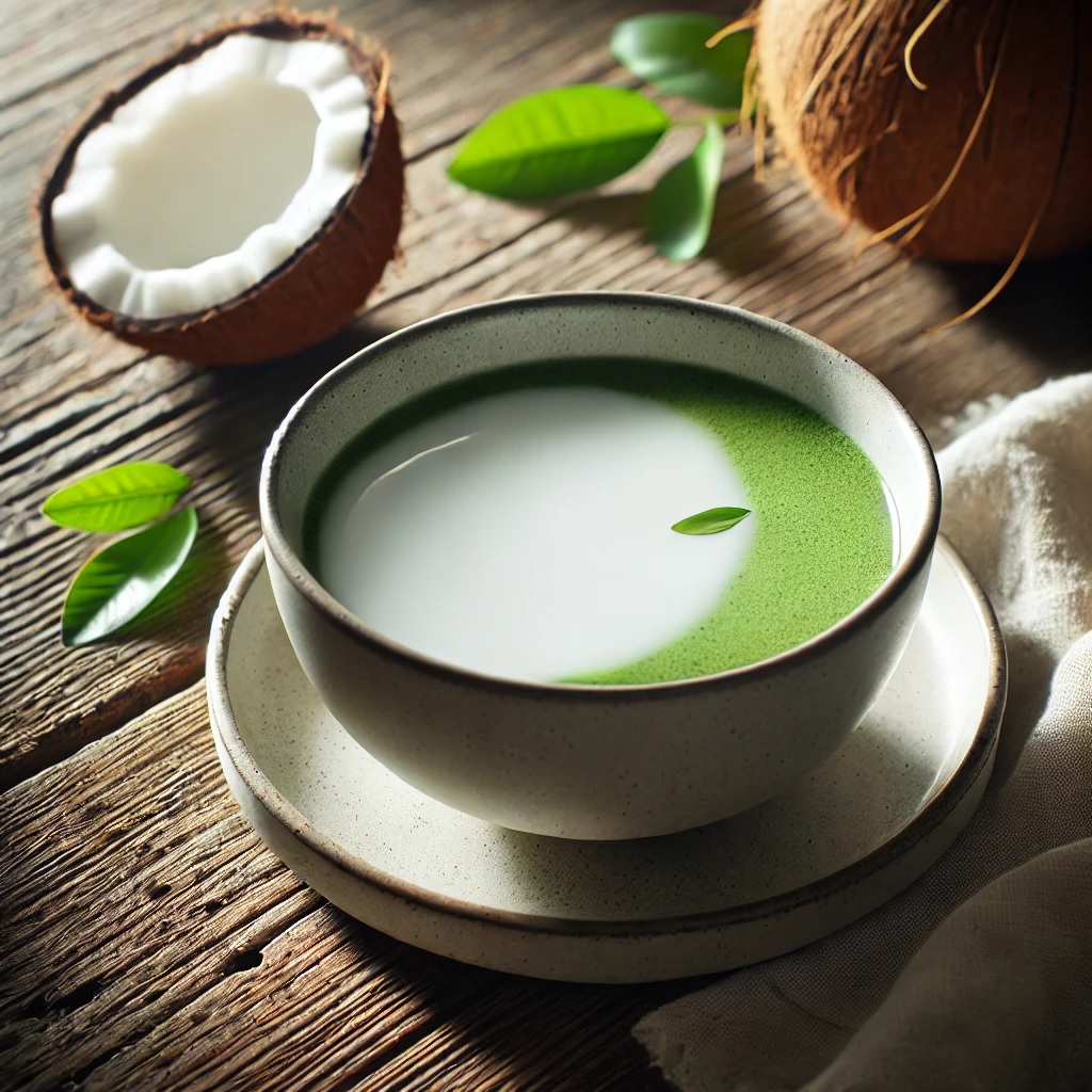 Te Verde Con Leche De Coco. Portada